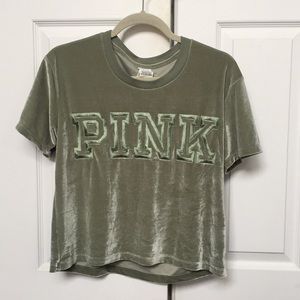 PINK Green Velvet Tee